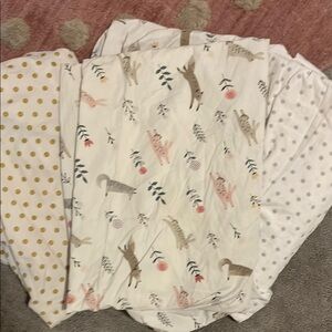 Animal Print and Polka Dot Crib Sheets Set